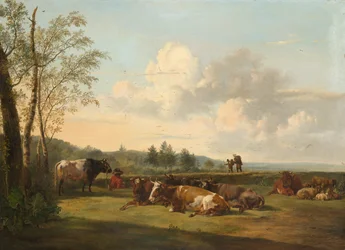 Landschaft mit Vieh